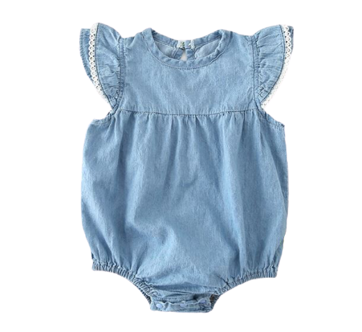 denim baby girl romper singapore