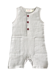 baby boy playsuit grey singapore cotton